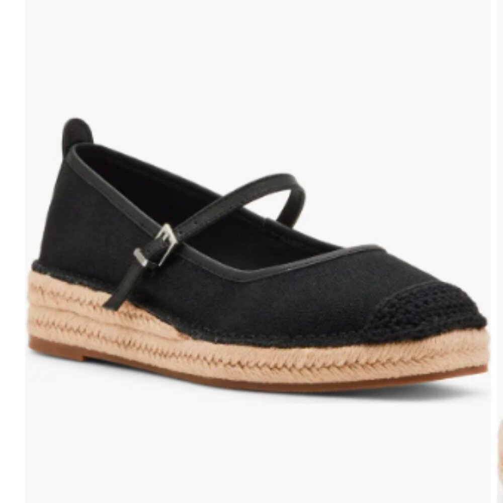 Blondo Black Espadrille Mary Jane Flats
